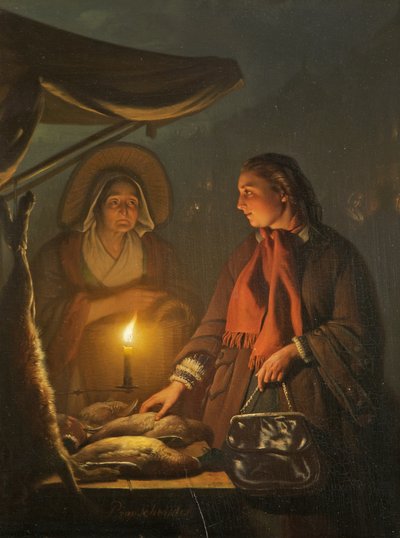 The Poultry Stall by Petrus van Schendel